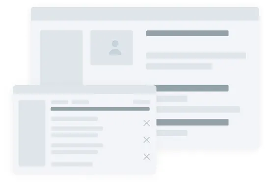 Wireframe of a detail page.