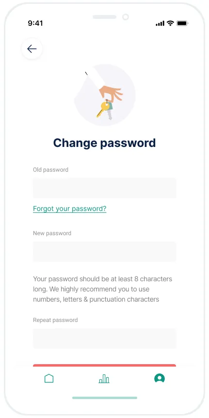 Donor app screen 7.