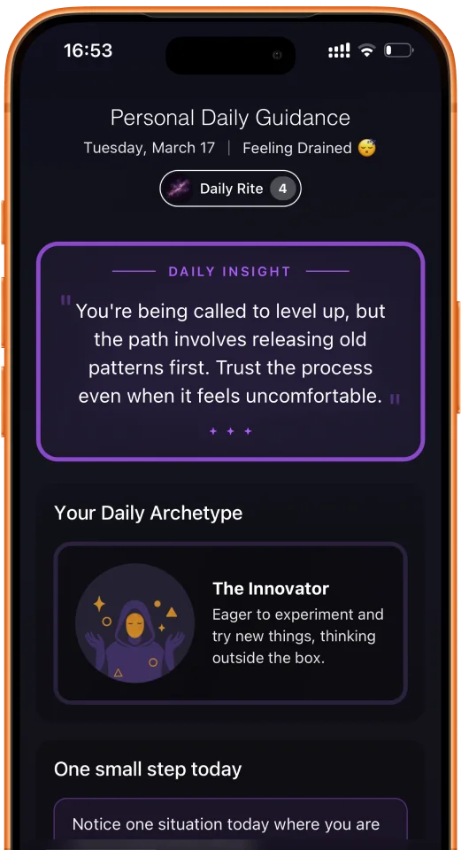 Whiss personal daily guidance with the daily insight and your daily archetype, The Innovator.